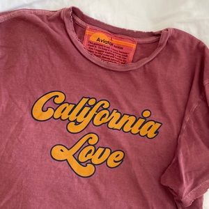 Aviator Nation “California Love” Boxy Boyfriend Tee Size Large